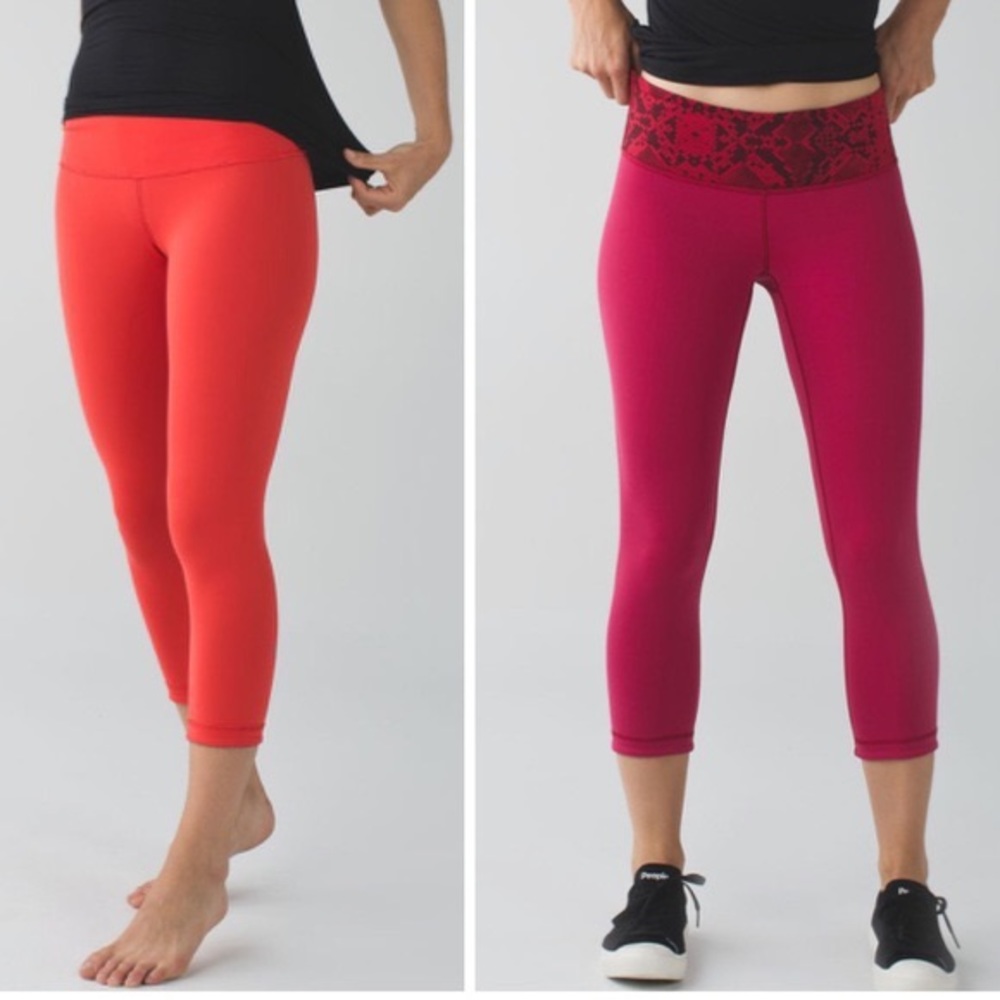 ❤️🧡Red & Orange Reversible Lululemon Leggins🧡❤️